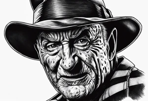 Realistic horror movie Freddy Krueger tattoo idea