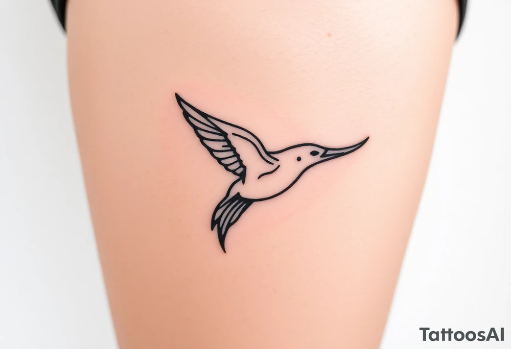 swallow flying with its wings out and forward tattoo idea