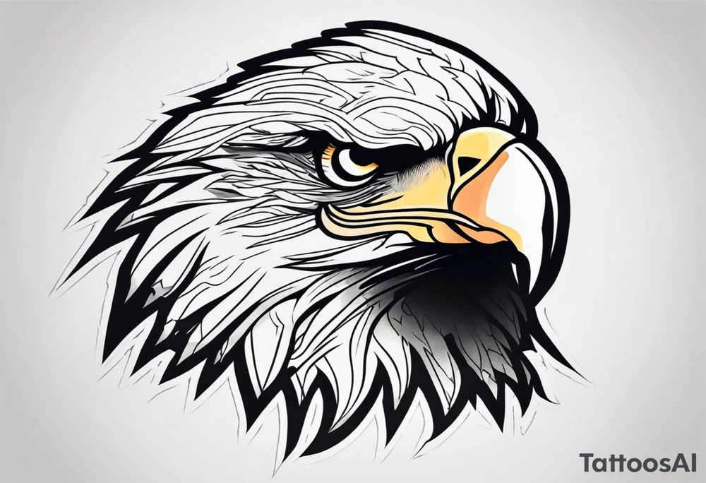 Tattoo of an Eagles head tattoo idea
