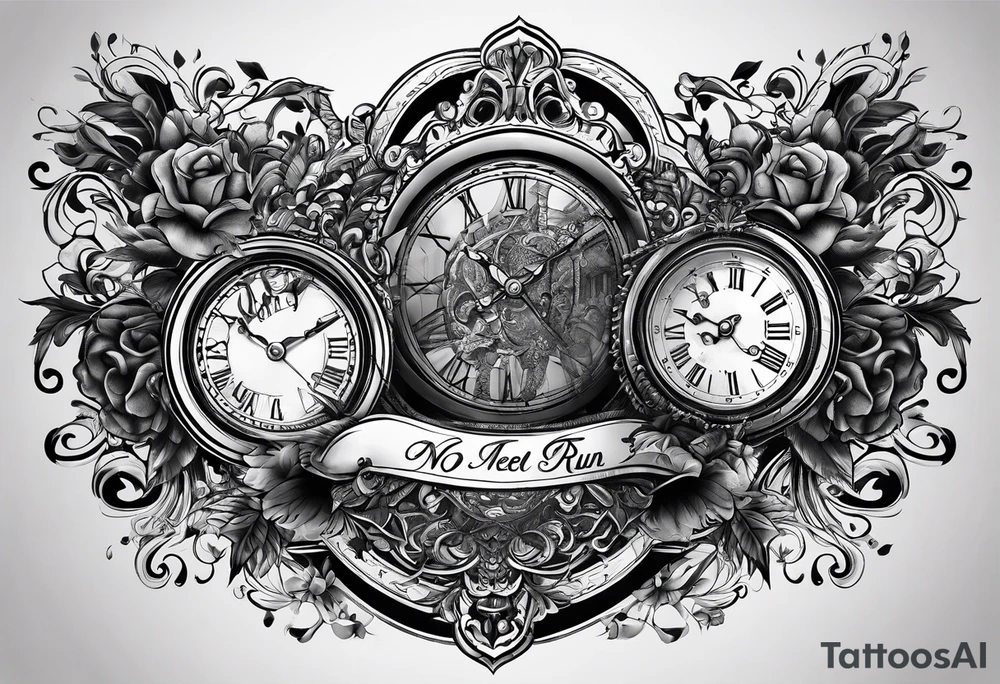 Écriture : no need to run after the time tattoo idea