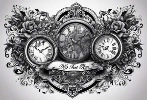 Écriture : no need to run after the time tattoo idea