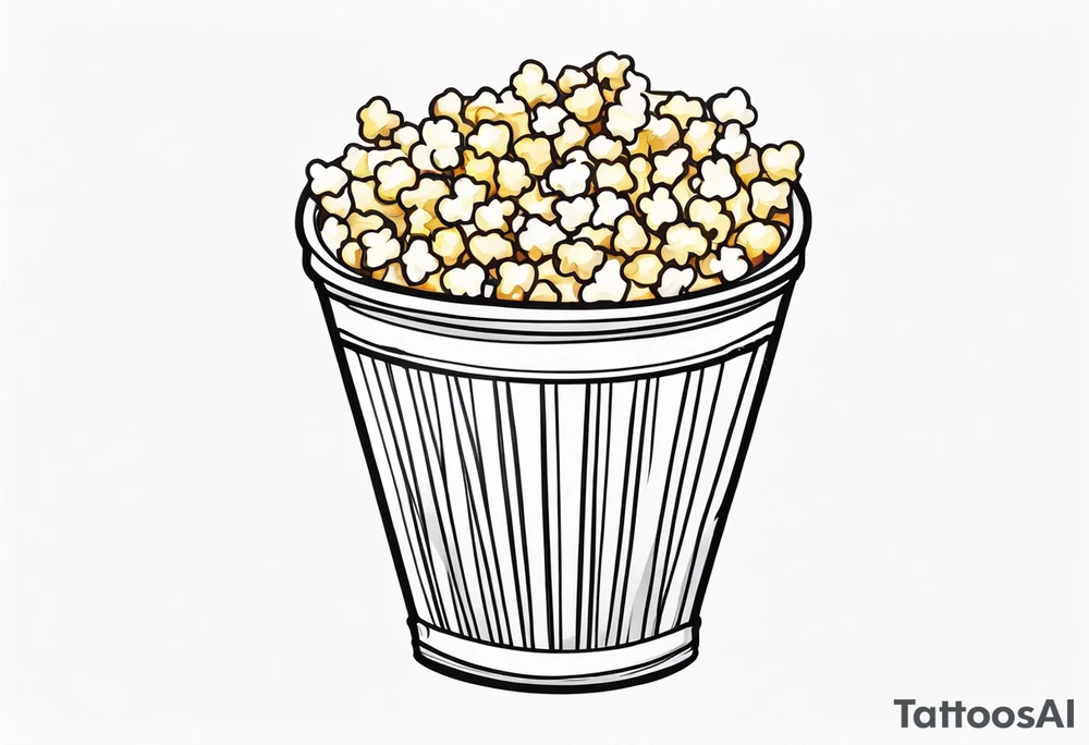 popcorn bucket tattoo idea