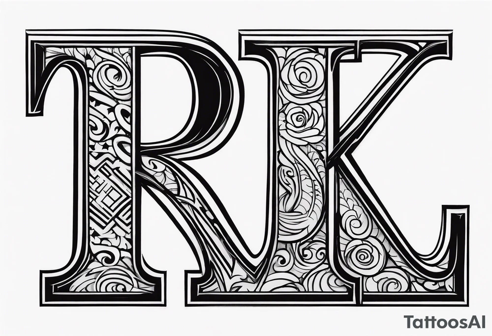 R G initial tattoo idea