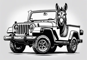 Donkey and a jeep gladiator tattoo idea