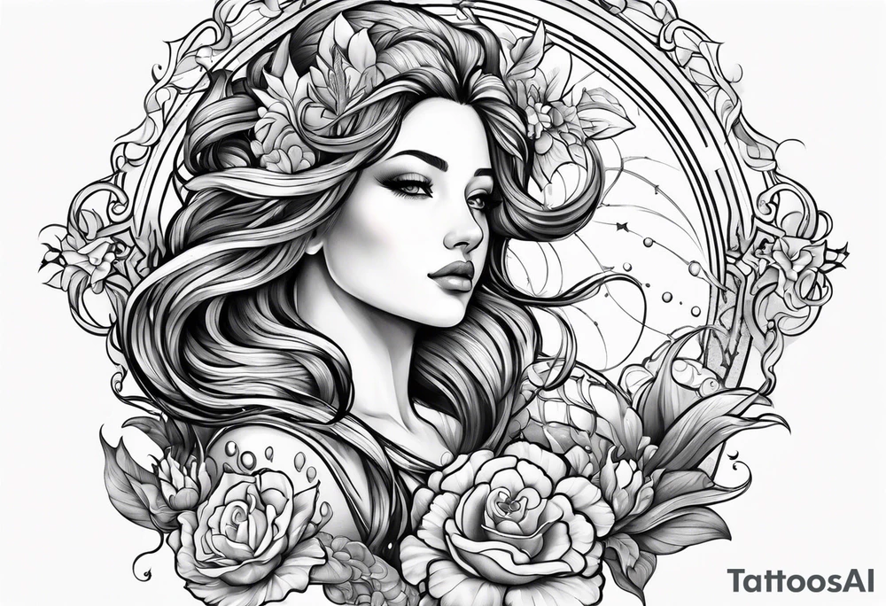 zodiac sign Aquarius tattoo idea