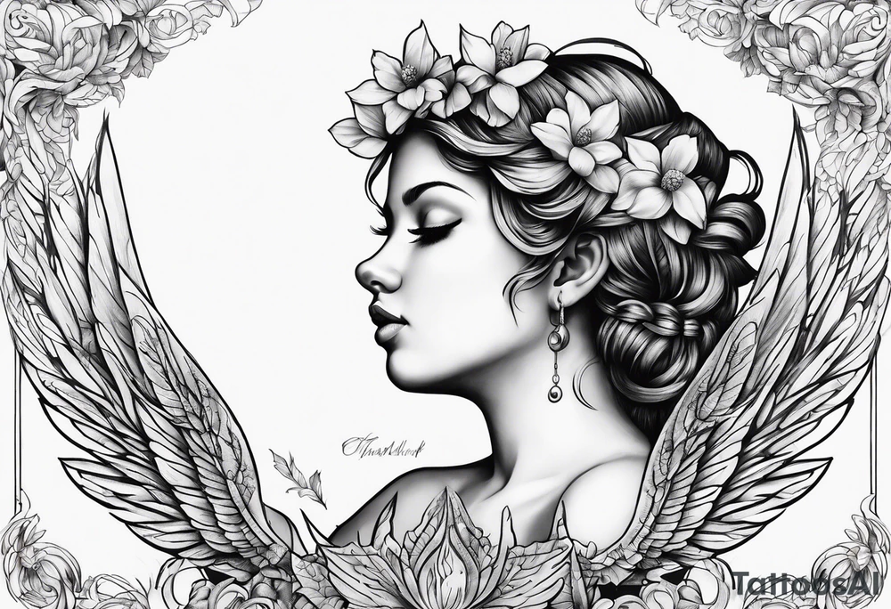 cherub tattoo her body tattoo idea