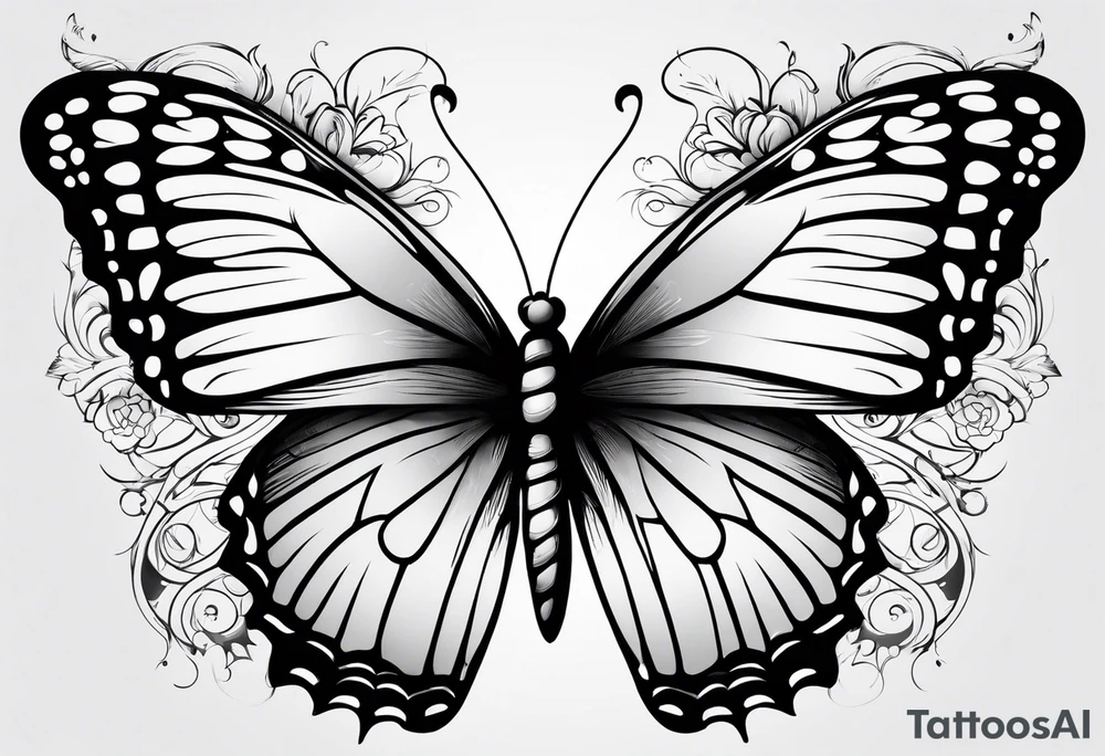butterfly wings tattoo idea
