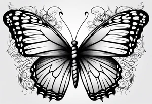 butterfly wings tattoo idea
