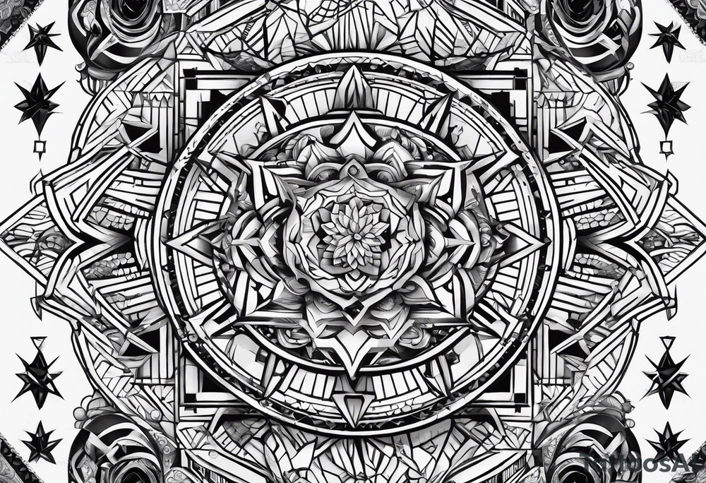 punk Geometric tattoo idea