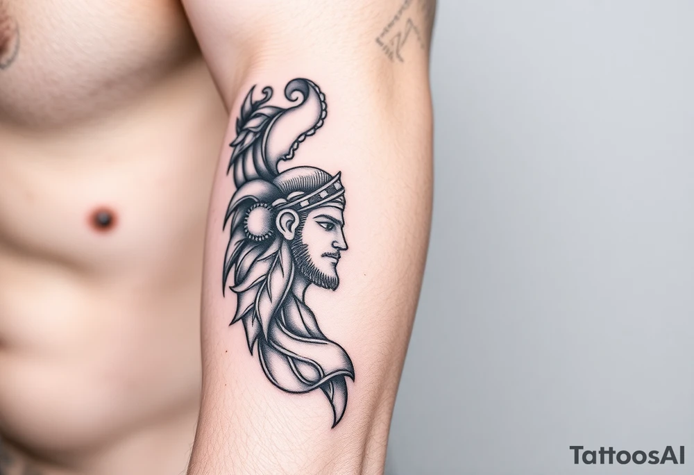 greek sleeve tattoo idea