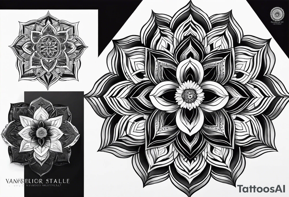 flower of life armor mandala tattoo idea