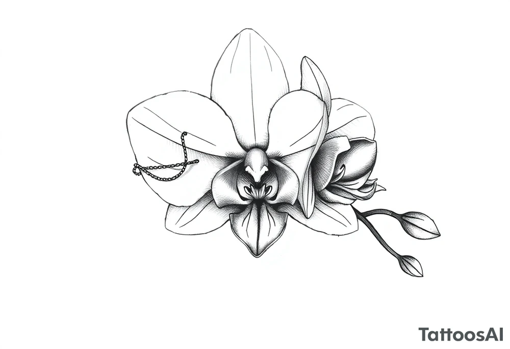 Small orchid tattoo idea