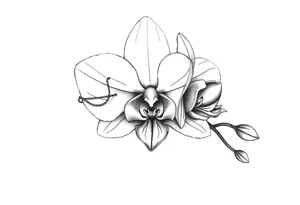 Small orchid tattoo idea