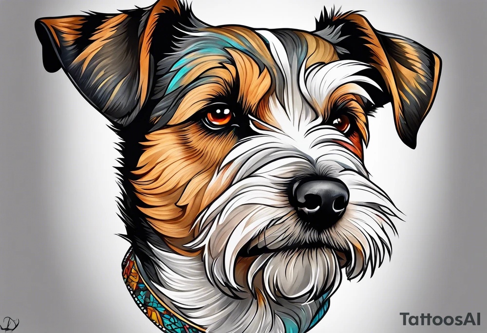 short haired mountain terrier named buddy tattoo idea