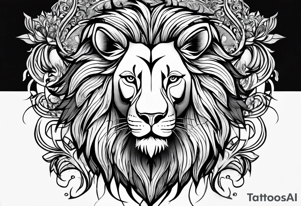 I am the only lion and my wife and 2 childrens are aries tattoo idea