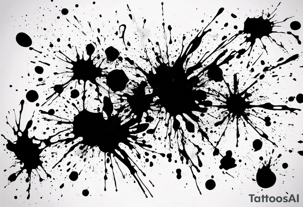 Paint splatter on a white canvas meaning nothing’s perfect tattoo idea