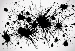 Paint splatter on a white canvas meaning nothing’s perfect tattoo idea