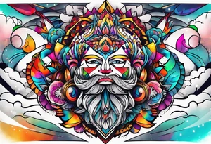 LSD inspired non portraits tattoo idea