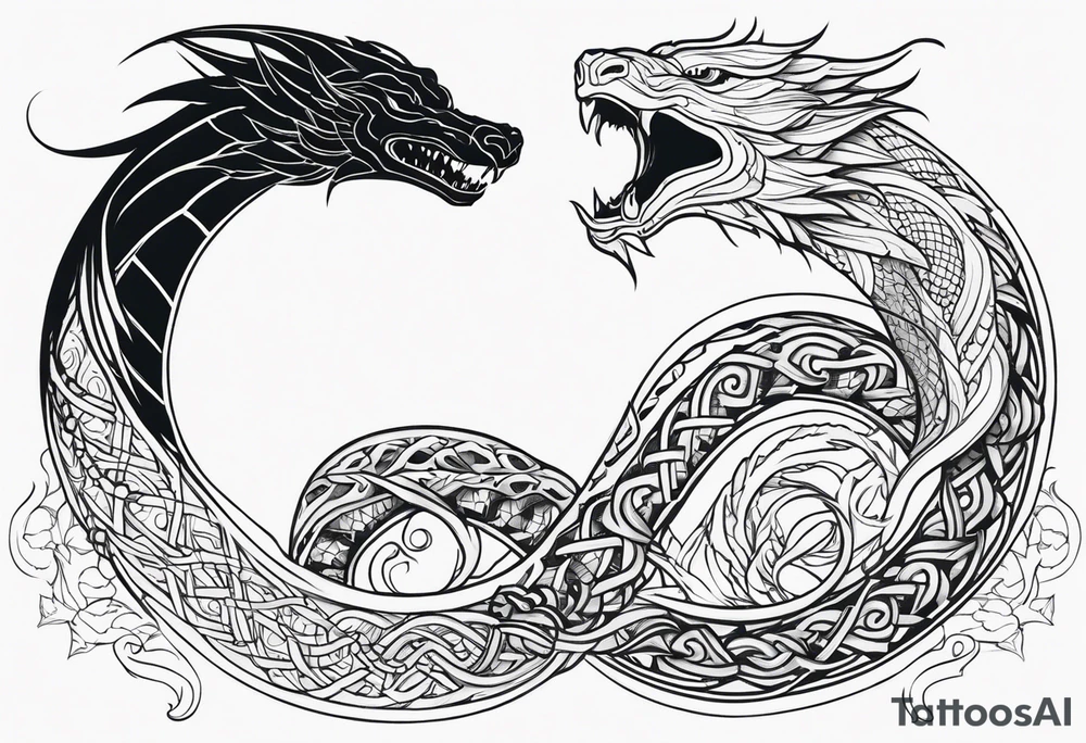 jörmungandr around the arm tattoo idea