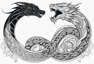 jörmungandr around the arm tattoo idea