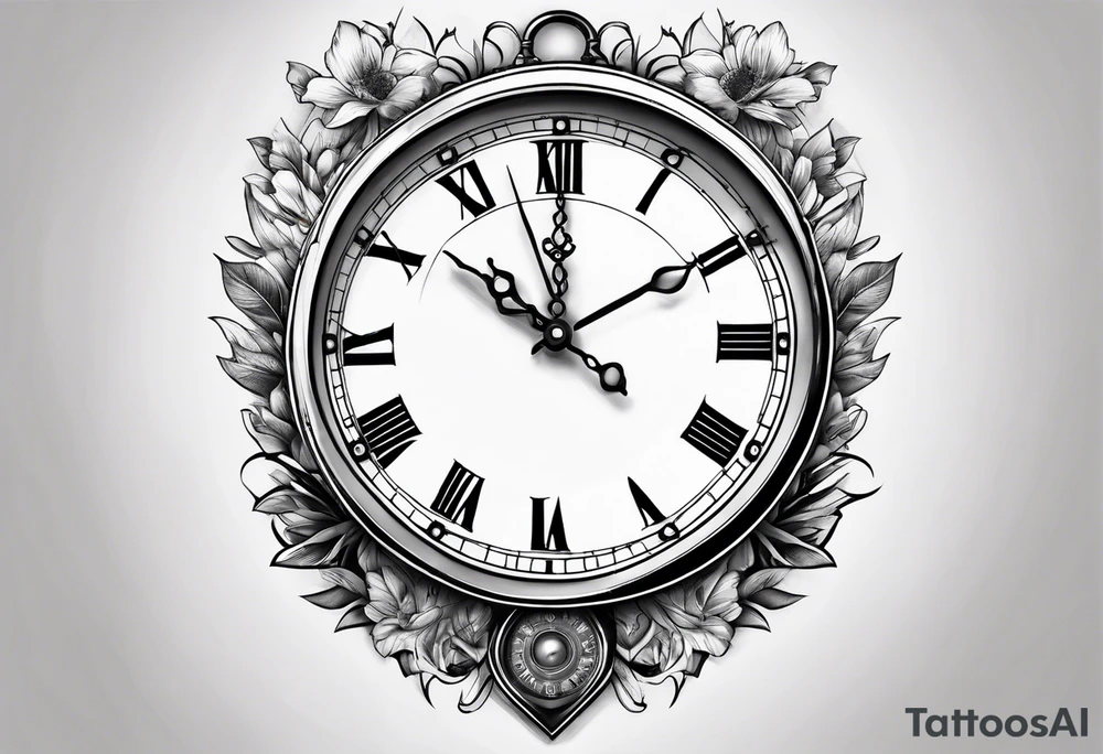 Creation of Adam with a clock tattoo idea