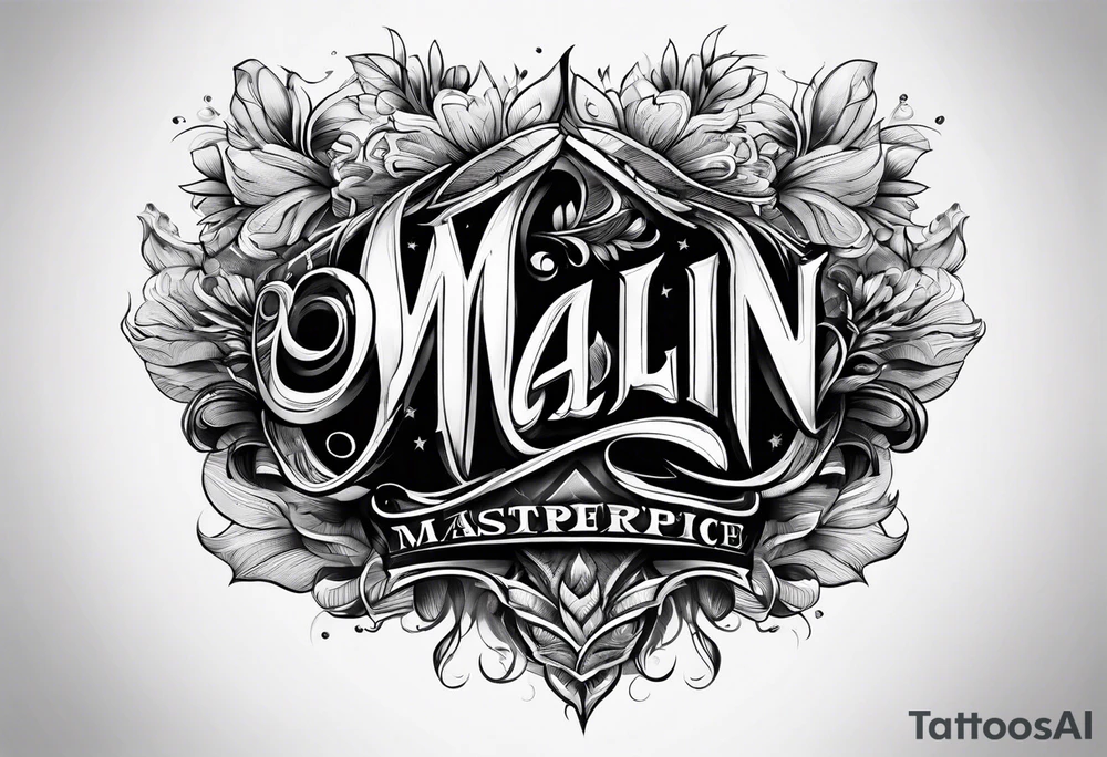 MALIN lettering tattoo idea