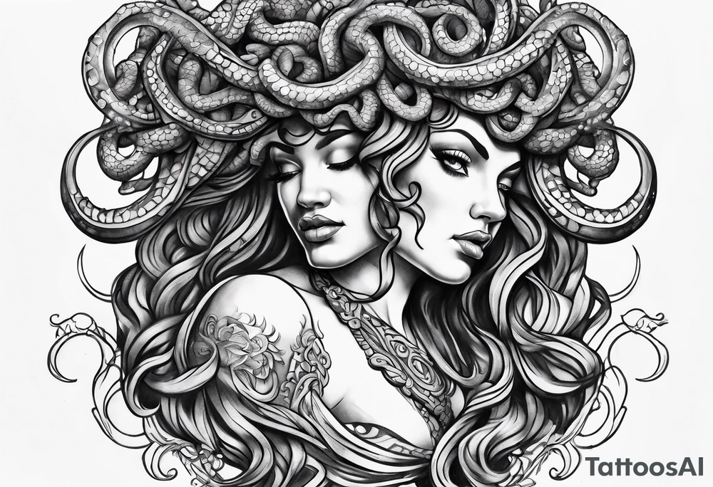 Medusa sexy tattoo idea