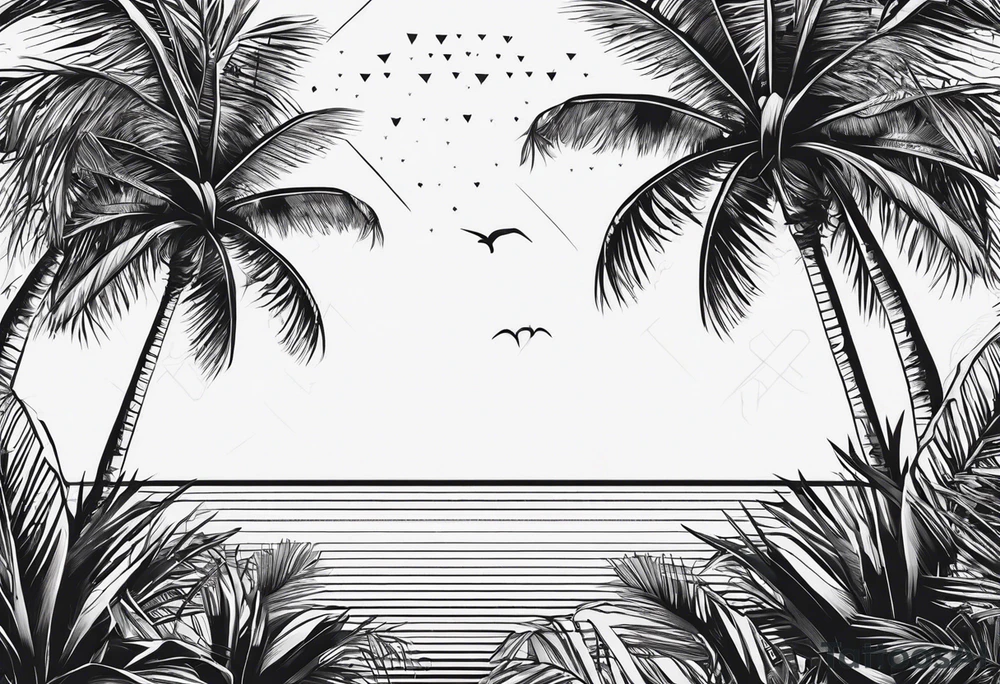 palm trees tattoo idea