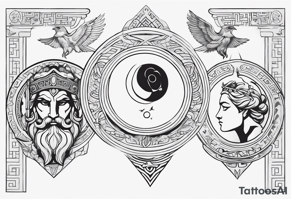 meaningful, deep, greek mythology tattoo idea