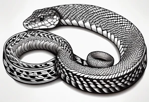 Gentle snake tattoo idea