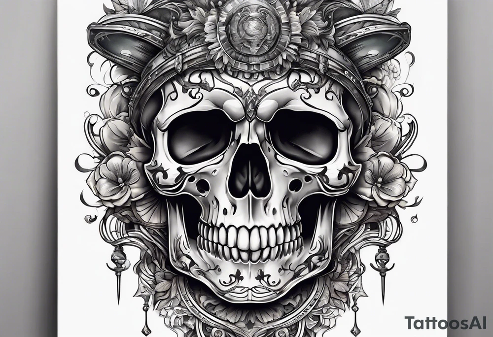Tattoo in the neck of a skull freeing itself from human censorship. tattoo idea