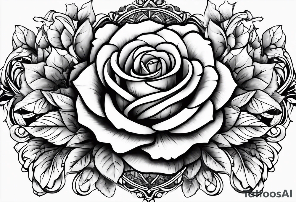 Tesseract with roses tattoo idea