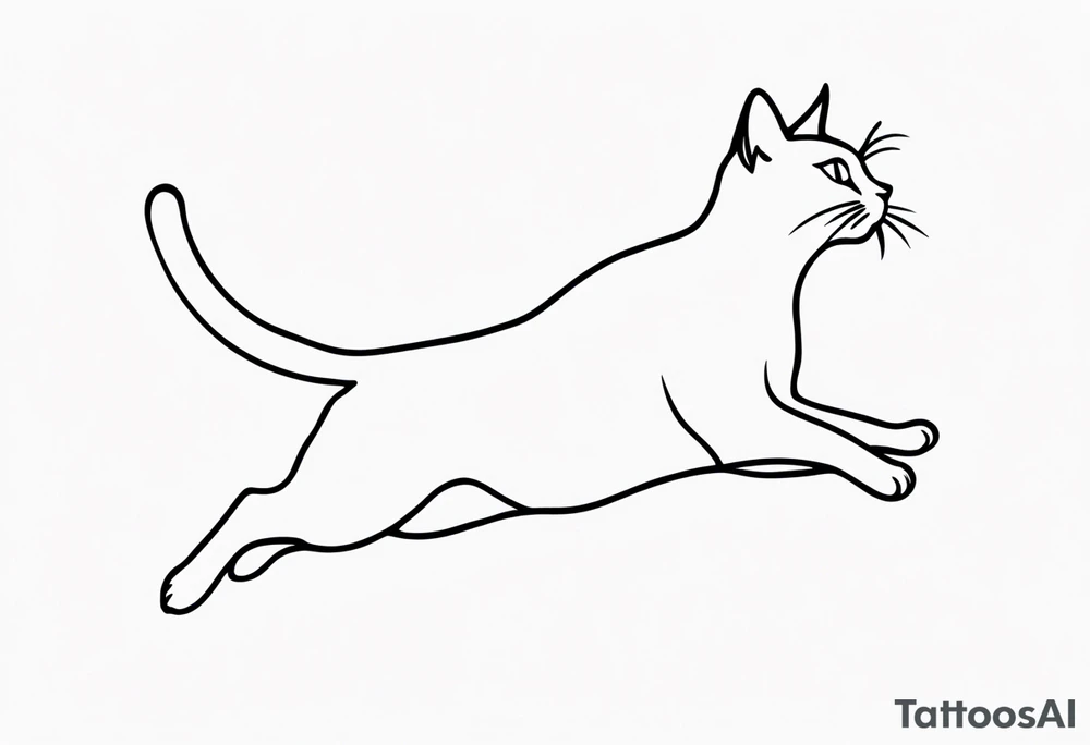 cat jumping tattoo idea