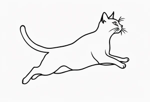cat jumping tattoo idea