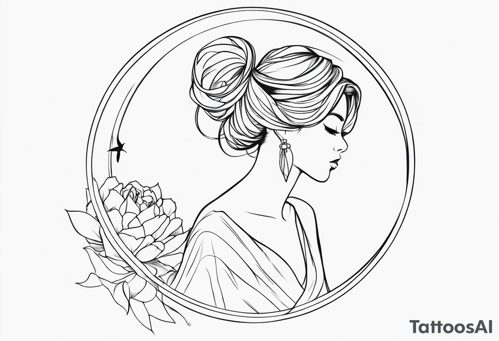 humming girl tattoo idea