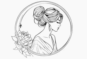 humming girl tattoo idea