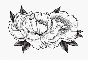 peony flowers tattoo idea