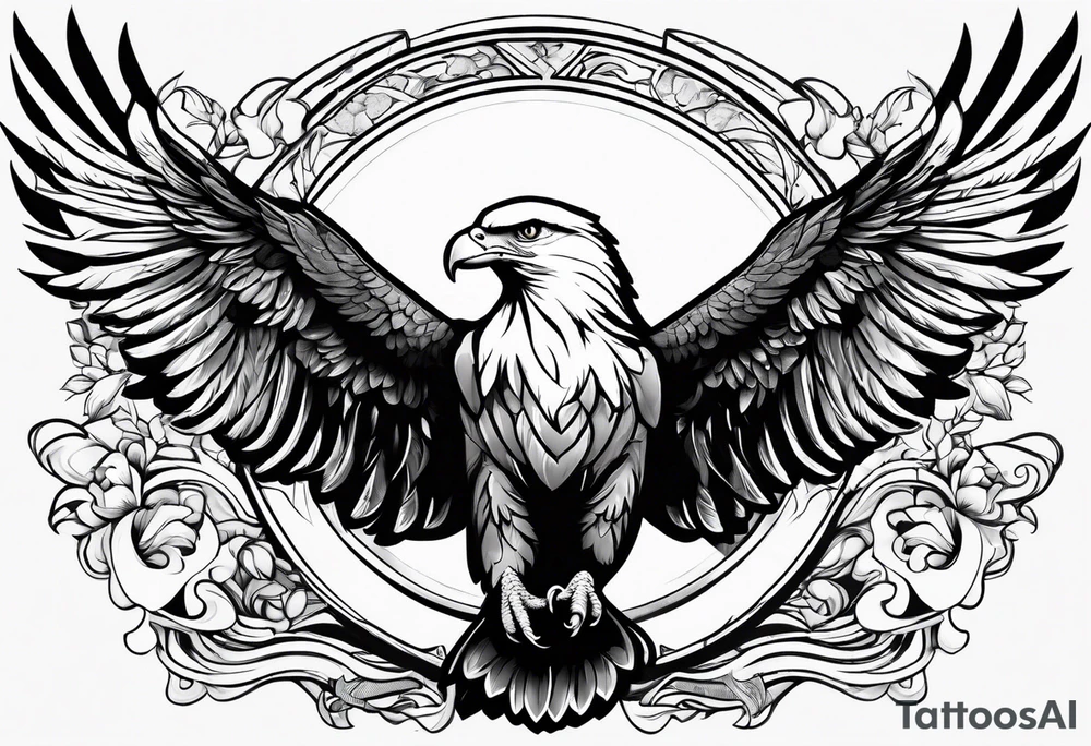Eagle and a White Dove reunite tattoo idea