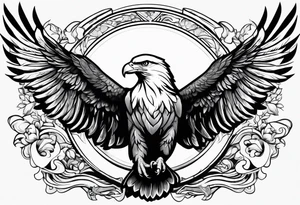 Eagle and a White Dove reunite tattoo idea