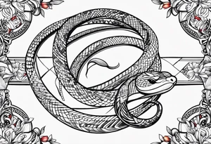 Snakes and doves tattoo idea