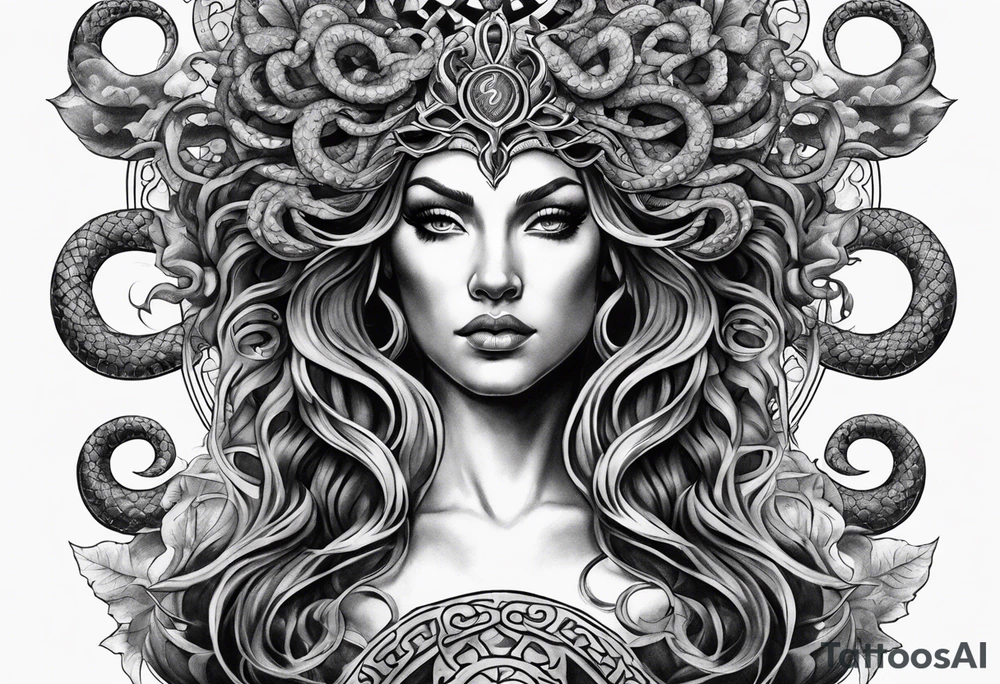 Dark, evil, medusa tattoo idea