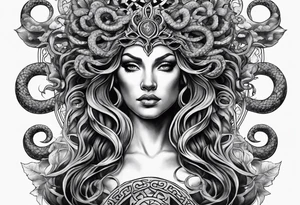 Dark, evil, medusa tattoo idea