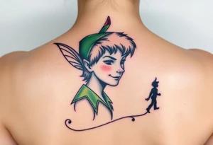 Peter Pan and hes shadow tattoo idea