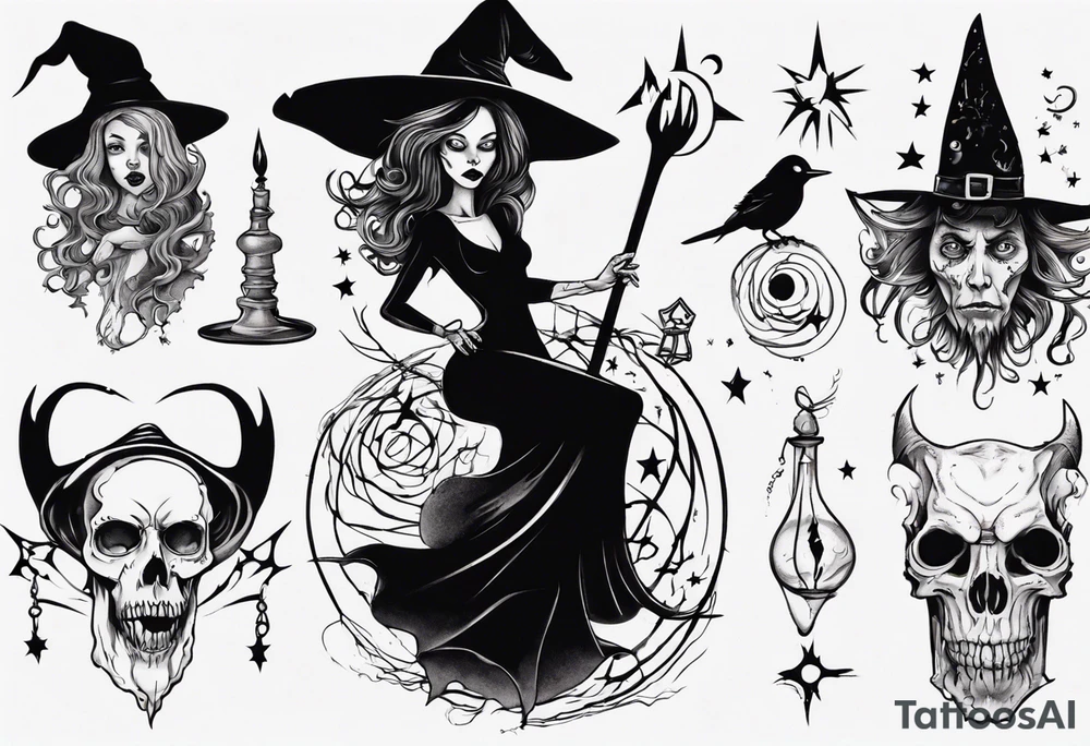 witch tattoo idea