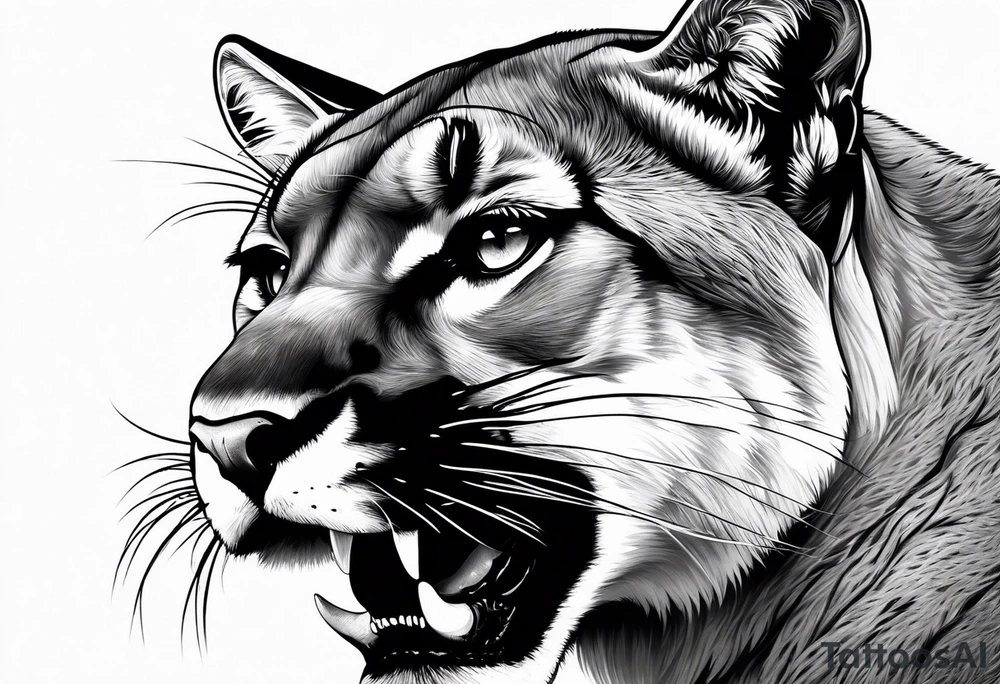 Mountain lion tattoo idea