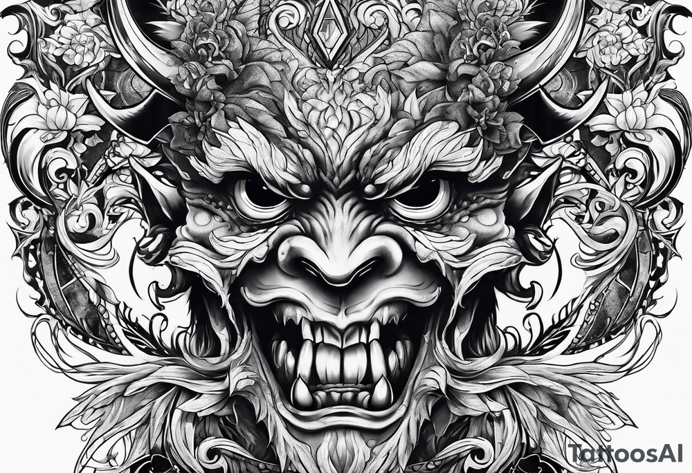 Demon tattoo idea