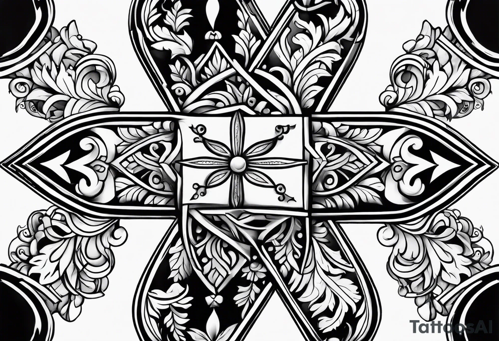 Norwegian cross tattoo idea