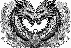 roaring dragons tattoo idea