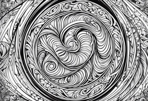 Swirls and whirls half sleeve, covers fingers tattoo idea