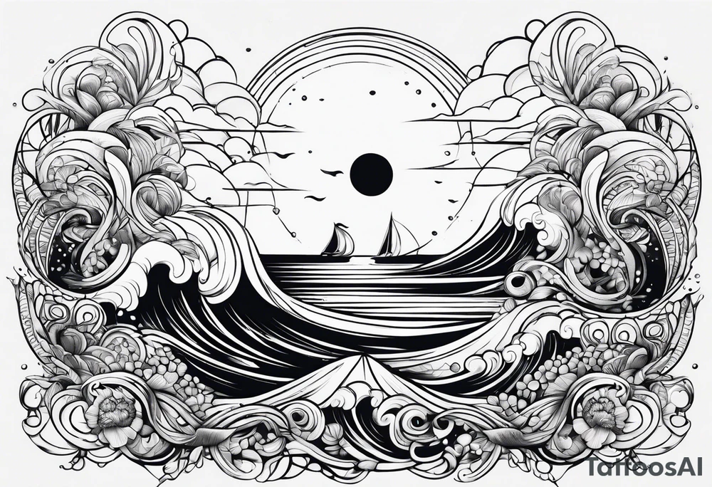 sea water tattoo idea